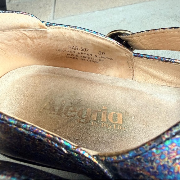 Alegria Multicolor Sparkle Mary Jane Shoes size 39 (9-9.5) - Picture 7 of 9